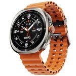 Fire-Boltt Axiom Round Smart Watch 1.43″ Super AMOLED Display with Always‑On Mode, Bluetooth Calling, Rotating Crown, SPO₂ & Heart Rate Monitor, IP67 Waterproof Silicone Smartwatch for Men – Orange