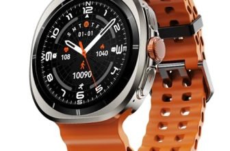 Fire-Boltt Axiom Round Smart Watch 1.43″ Super AMOLED Display with Always‑On Mode, Bluetooth Calling, Rotating Crown, SPO₂ & Heart Rate Monitor, IP67 Waterproof Silicone Smartwatch for Men – Orange