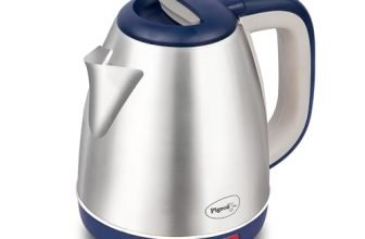 Pigeon by Stovekraft Hot Plus Electric Kettle (16246) with Stainless Steel Body, 1.5 litre, used for boiling Water, making tea and coffee, instant noodles, soup etc. (Blue)