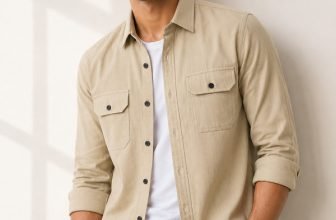 Lyphy Men Solid Casual Beige Shirt