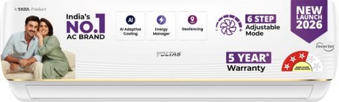 Voltas 2026 Model 1.5 Ton 3 Star Split Inverter with Wi-fi AC(183INV VERTIS AI ZEST GOLD(4504075), White)