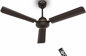 DIGISMART Storm | BLDC Motor | Remote Control | Energy Saving | Silent Operation with 5 Year Warranty BLDC Motor with Remote 1200 mm Ceiling Fan(5 Star | Smoke Brown | Pack of 1)