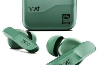 boAt Airdopes 800 HiDef, Hi-Res Audio LDAC, 4Mic ENx, App Support, ASAP Charge, IPX5, Low Latency, Dual Pairing, BTv5.3, Bluetooth TWS in Ear Earbuds Wireless Earphones (Emerald Green)