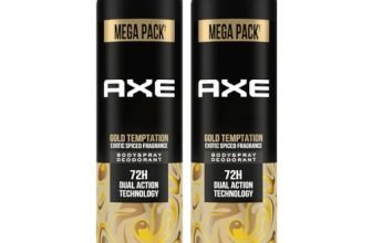 Axe Gold Temptation Long Lasting Deodorant Bodyspray For Men, 215ml, Pack of 2