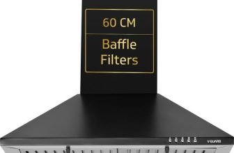 V-Guard M10 Pro 900 CMH 60 cm 60cm | Push Button Control Chimney(Wall Mounted, Black)
