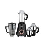 Bajaj Military Series Glamore 1000 W Mixer Grinder With 4 Jars (3 Stainless Steel Jars + 1 Fruit Filter Jar) | DuraCut Blades | Powerful Titan Motor | Unbeatable Toughness | 2 Yrs Warranty【Jet Black】