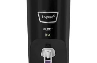 Livpure GLO PRO++ RO+UV+UF | Water Purifier for Home – 7 L Storage | Free Standard Installation | Suitable for Borewell, Tanker, Municipal Water | Black