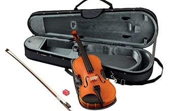 Yamaha V5SC Acoustic Violin – 1/2 Size, Natural Wood Finish, Lightweight and Sturdy Body, Comfortable Fingerboard Action, Rich Resonant Acoustic Tone, Durable Design