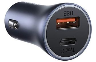 Baseus Golden Contactor Pro Dual Quick Charger Car Charger U+C 40W Dark Gray
