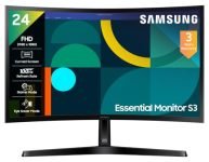 Samsung 24″ Curved Monitor|1800R Curved Screen|100Hz|4ms|SRGB 95%|Ports-HDMI,D-Sub,Headphone|Game Mode|EyeSaver Mode|16.7M Color Support|Flicker Free|Off Timer Plus|LS24D368GAWXXL|Black