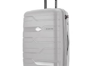 Nasher Miles Paris Hardshell-Sided Polypropylene Check-in Luggage Grey 28 Inch |75Cm Inline Trolley Bag, Large