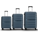 Aristocrat Liberty Set of 3 (Cabin+Medium+Large) Trolley Bags, Spanish Blue