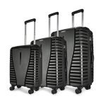 Aristocrat Airpro Set of 3 (Cabin+Medium+Large) Trolley Bags, Jet Black
