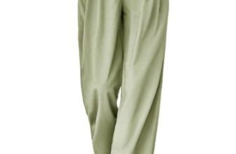 KOTTY Women’s Cotton Blend Straight Fit Cross Pocket Solid Trousers