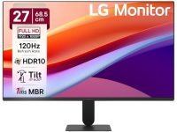 LG 27U411A-BD 68.5 cm (27 Inch) FHD (1920×1080) IPS Monitor, 1ms(MBR), 120Hz, Anti-Glare, sRGB 99%(Typ.), HDR10, 3-Side Virtually Borderless, Reader Mode, Flicker Safe, VGA, HDMI, Slim Stand, Black