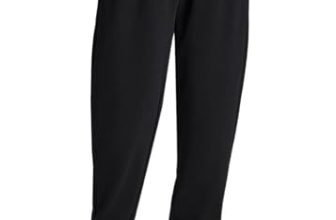 FNOCKS Women Relaxed-Fit Mid Rise Joggers Pant (S, Black)