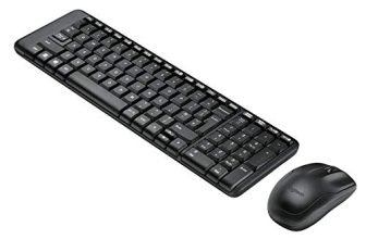 Logitech MK215 Wireless Keyboard and Mouse Combo for Windows, 2.4 GHz Wireless, Compact Design, 2-Year Battery Life(Keyboard),5 Month Battery Life(Mouse) PC/Laptop- Black