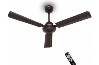 DIGISMART Storm | BLDC Motor | Remote Control | Energy Saving | Silent Operation with 5 Year Warranty BLDC Motor with Remote 1200 mm Ceiling Fan(5 Star | Smoke Brown | Pack of 1)