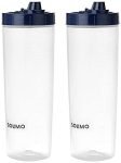 Amazon Brand – Solimo Plastic Oil Dispenser, Set of 2 (1 L each), Dark Blue