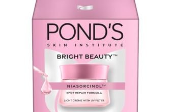 Pond’s Bright Beauty Light Cream with UV Filter | Niasorcinol | 100x Better than Vitamin C | Niacinamide | Fades Dark Spots, Brightens Skin, 50g
