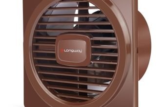 LONGWAY Gusto 6 Inch 150 mm Energy Efficient Exhaust Fan | High Speed Powerful Motor | Noiseless Operation & Easy to Clean | Suitable for Bathroom, Kitchen, Office | 2 Years Warranty (Brown)