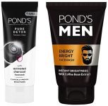 POND’S Pure Detox Face Wash 200 g & POND’S Men’s Energy Bright Face Wash Coffee Beans Bright Skin, 100g