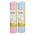 Amazon Brand – Presto! Non-Woven Kitchen Towel Roll | 50 Pulls (Pack of 2) | Size: 30 x 25 cm | (multicolor) | Washable and Reusable | Highly Absorbent | For Daily Use