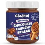 Gladful Chocolate Crunchy Spread | 300g | No Palm Oil | No Refined Sugar | With Crispy Rice | Clean Ingredients | Healthy Chocolatey Spread