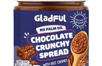 Gladful Chocolate Crunchy Spread | 300g | No Palm Oil | No Refined Sugar | With Crispy Rice | Clean Ingredients | Healthy Chocolatey Spread
