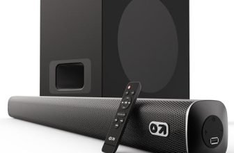 GOBOULT X120 2.1 Channel Bluetooth Soundbar with BoomX Subwoofer, 120-Watt Output Surround Sound, EQ Modes, Remote Accessibility, USB/HDMI/AUX & Optical Fiber Connectivity Sound bar (Black)