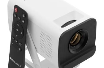 Zebronics Android Smart LED Projector, 4K UHD Support, 4000 Lumens, 100″ Screen Size, 240° Tiltable, Auto Keystone, OTT Apps (Netflix, Prime), Miracast, WiFi, BT v5.4, HDMI, USB (Pixaplay 35)