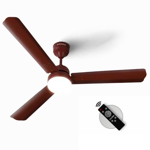 Havells 1200mm Ambrose Energy Saving High Speed Ceiling Fan|Premium Finish, Deco.Fan, Elegant Looks, High Air Delivery, Powerful Motor|2 Yr Warranty by Brand | (Pack of 1, Cola Espresso Brown)