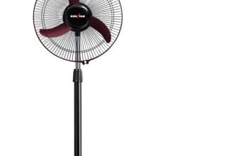 Kenstar Wind Speed Ultra MRN | Adjustable Height with 2 Year Warranty Ultra High Speed 400 mm Pedestal Fan(Maroon, Black | Pack of 1)