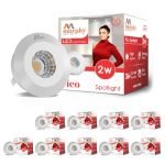 Murphy 2 Watts Round LED Spotlight | Pico | Warm White | Pack of 10