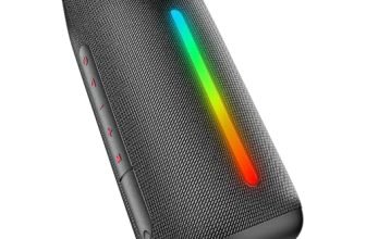 boAt Stone Arc Pro, Spatial Audio, 25W Signature Sound, 58mm Drivers, Upto 12 Hrs Battery, Broadcast & App Support, Bluetooth Speaker, Wireless Speaker, Portable Speaker (Raging Black)
