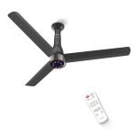 Polycab Wizzy Prime 1200mm BLDC Ceiling Fan with remote |BEE 5 Star Rated, Higher Air Delivery|LED Indicator,Reverse,Boost,Sleep and Breeze Mode |3 Years Warranty,Free Installation 【Matt Black】