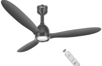 RR Signature COMFYGLOW 1250mm BLDC Underlight Ceiling Fan with 100% Pure Copper Motor – 35W | 350 RPM High Speed | Remote Control & LED Light | 3 Light Modes | 3 Year Warranty – Venetian Grey