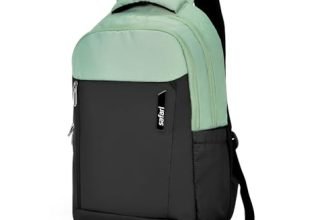 Safari Solace 30L Laptop Backpack, 2 Compartments, Raincover, Organizer, Antitheft Pocket, Trolley Sleeve, Bottle Holder, Front Pocket, College Bag, School Bag, Formal Backpack, Color- Sage, Multi