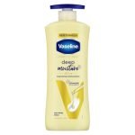 Vaseline Deep Moisture Body Lotion with Ceramide Hyaluron Fillers | 10X More Moisture for Cushion Soft Glowing Skin | For Dry Skin | Lightweight Non-Sticky Formula | 600ml