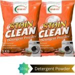 Brono Active Wash Detergent Powder | Deep Cleaning | Bright Clothes | PK1H1 Detergent Powder (Multi)(10 kg)