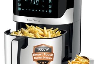 INALSA Air Fryer for Home 6.5L Capacity-1600 W with Digital Control and 8 Preset Function|Quick Heat Circulation Variable Temp. Control,Baking,Grilling, Air Frying,Roasting up to 60 Min, 2 Yr Warranty