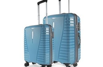Aristocrat Airpro Set of 2 (Cabin+Medium) Trolley Bags, Teal Blue