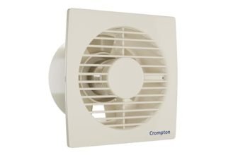 Crompton Axial Air 150 mm (6 inch) Kitchen/Bathroom/Office Exhaust (Ventilation) Fan | 1750 RPM | Low Noise | Sturdy Front Grill | Wall,Glass & Grill Mounting | 2 Year Warranty | Ivory