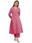Libas Printed Pure Cotton Straight Kurta With Trouser-400450RL