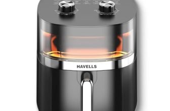 Havells Prolife Stellar Chef Smartchoice Air Fryer 5.5 Ltr|1500 Watts|See Through Window|Aerocrisp Tech: Rapid air circulation in every direction|Non Stick Silicon Coated Basket|2 Year Brand Warranty