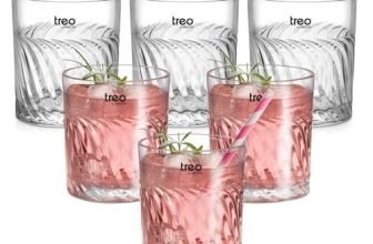 Treo by Milton Tide Juice Tumbler I Premium Glass Set of 6 for Water, Cold Drink I Perfect for Home, Restaurants and Parties. 230 ml