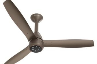 Crompton Energion Grace 1200mm BLDC Ceiling Fan | Point Anywhere Remote Control | BEE 5 Star Rated Energy Efficient | Superior Air Delivery | 4* Year Manufacturer Warranty | Rustic Mocha