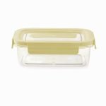 CELLO Stylelock Pet Storage Container for Kitchen 970 ml Baby Green | Freezer & Fridge Safe Stackable Airtight Kitchen Storage Container Jar Box Set for Biscuits Bread Coffee Fruits Pasta Flour Spices