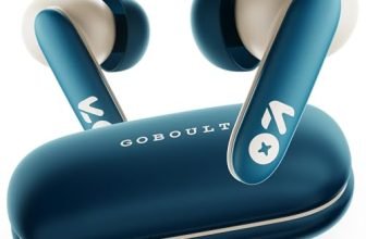 GOBOULT Y1 v2.0 Ear Buds Wireless with 60H Playtime, Zen Quad Mic ENC, 45ms Low Latency, Touch Contorl, Dual Device Pairing, Bluetooth 6.0, 13mm Bass Driver Earbud TWS Wireless Earphone (Blue Teal)