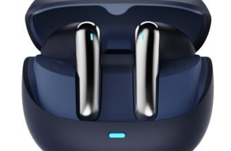 Fire-Boltt Newly Launched Aero Fit TWS Earbuds with Custom EQ, Bluetooth 5.4 Wireless Earphones, 50H Playtime, Fast Charging Case, 50ms Low Latency Gaming & Touch Controls Blue